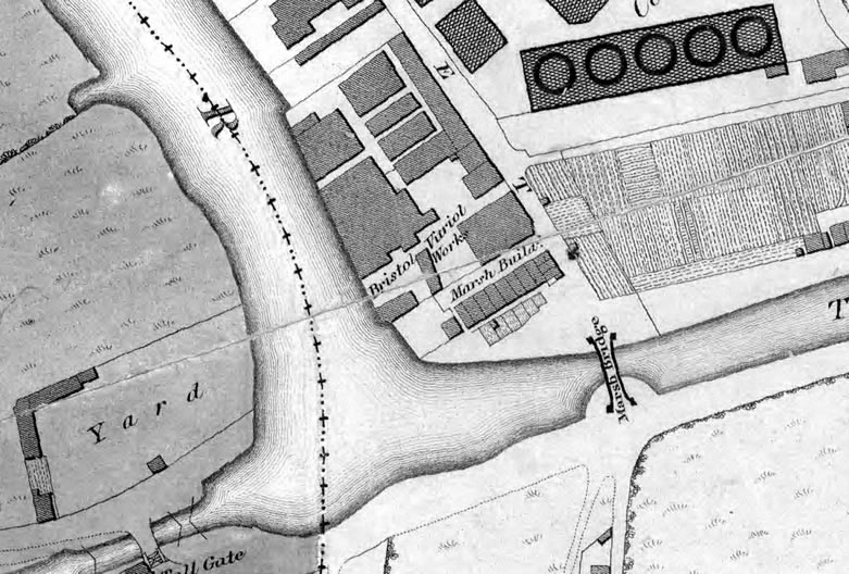 The vitriol works can be seen on this 1828 Ashmead map of the area.